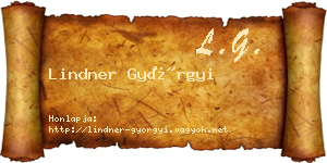 Lindner Györgyi névjegykártya